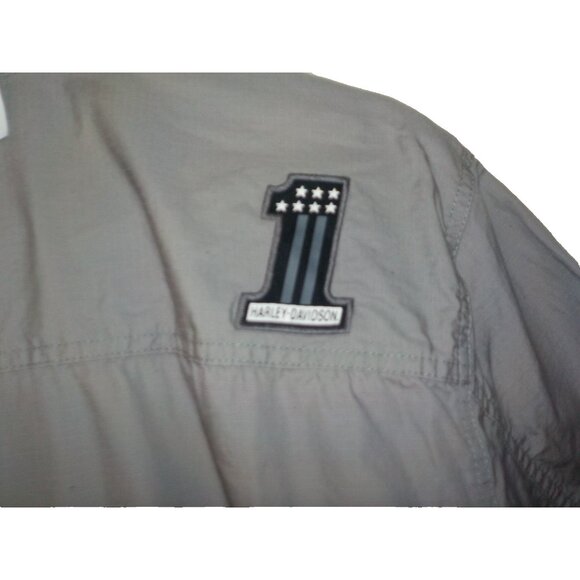 Genuine Harley-Davidson Men's Gray Ripstop Button-up Shirt Size Medium - Picture 4 of 5